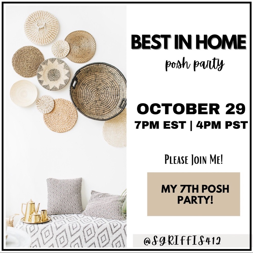 TODAY’s the day! 🏡 Join me for my 7th Posh Party! Best in HOME! 7:00pm EST 🏡 - Picture 2 of 2